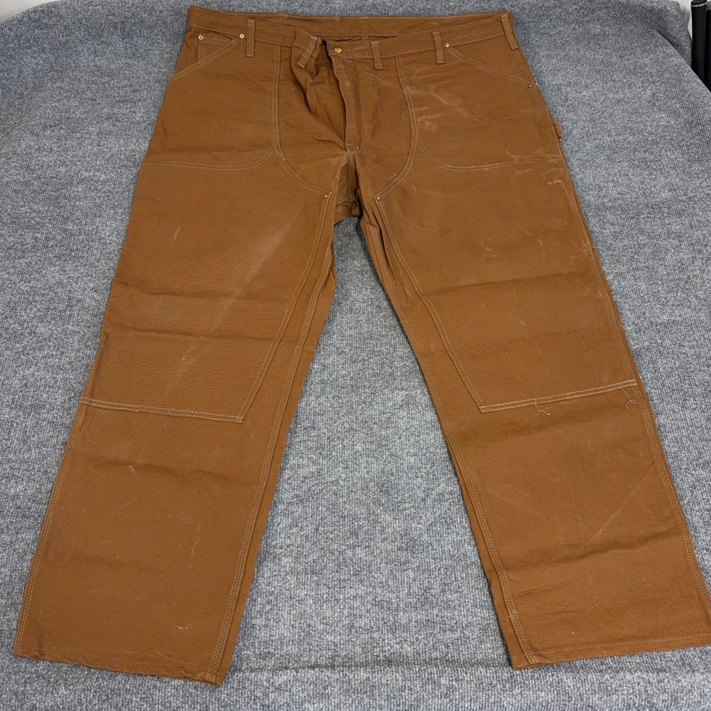 Vintage 80s Carhartt Double Knee Talon 42 Zipper Pants 50x32 Union Made in USA